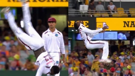 watch: sinclair bags maiden test wicket in style with stunning cartwheel back-flip celebration, removes khawaja