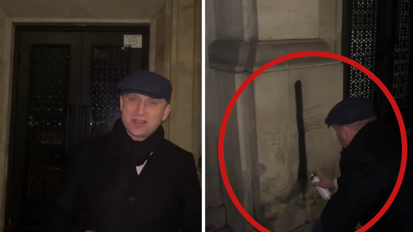 bąkiewicz zniszczył fasadę ministerstwa. to symbol polski walczącej? w sieci wrze