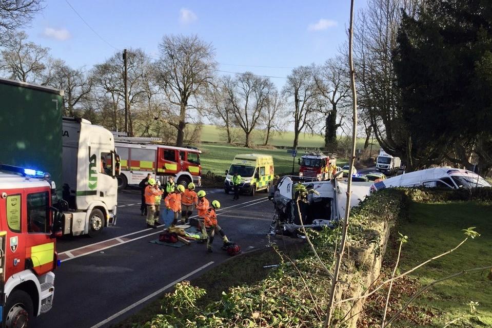 Photos Show Huge Emergency Operation After Smash At Notorious Doncaster ...