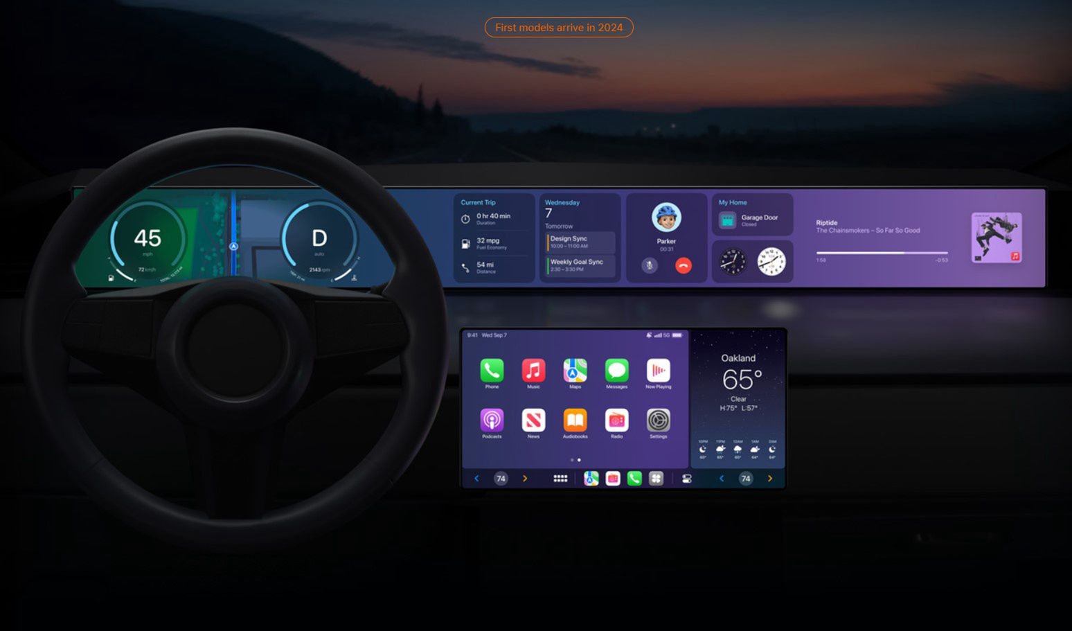 android, nowy apple carplay trafi do aut w 2024 roku. obsłuży wszystkie ekrany