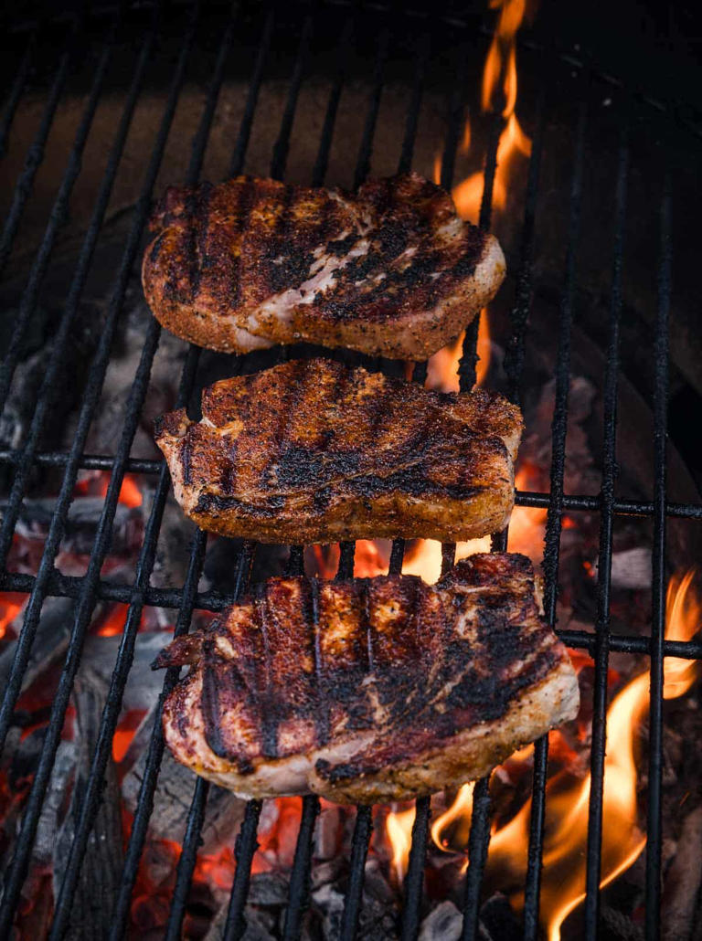 Grilled Pork Chops With Compound Butter