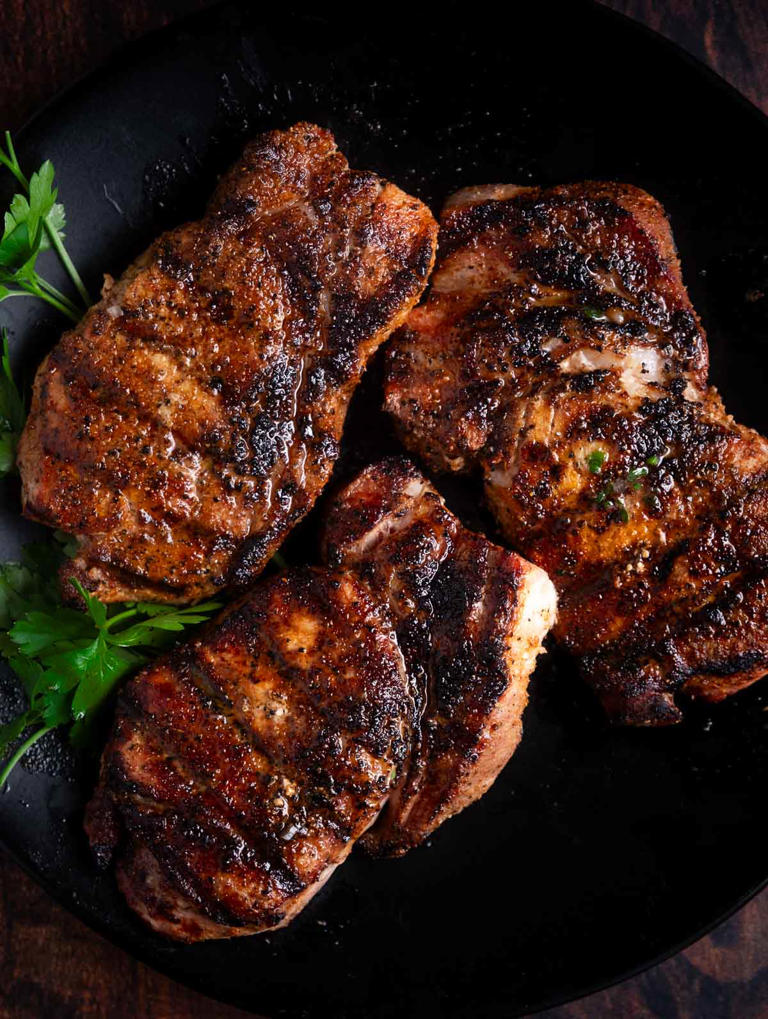 Grilled Pork Chops With Compound Butter