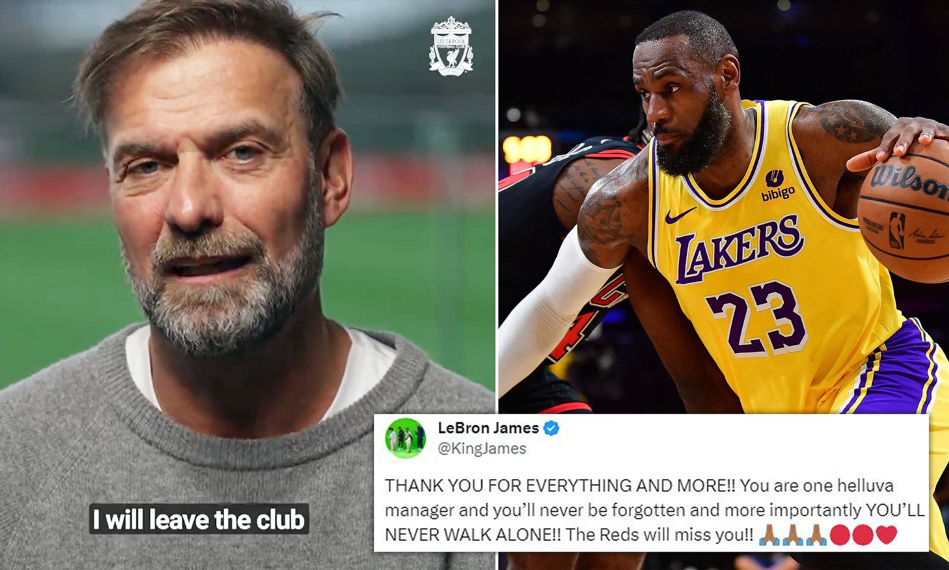 Jurgen Klopp Thanked By LeBron James As The Lakers Star Pays Tribute