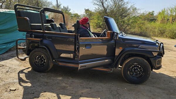 modified open-top maruti jimny replaces the gypsy for forest safari in rajasthan