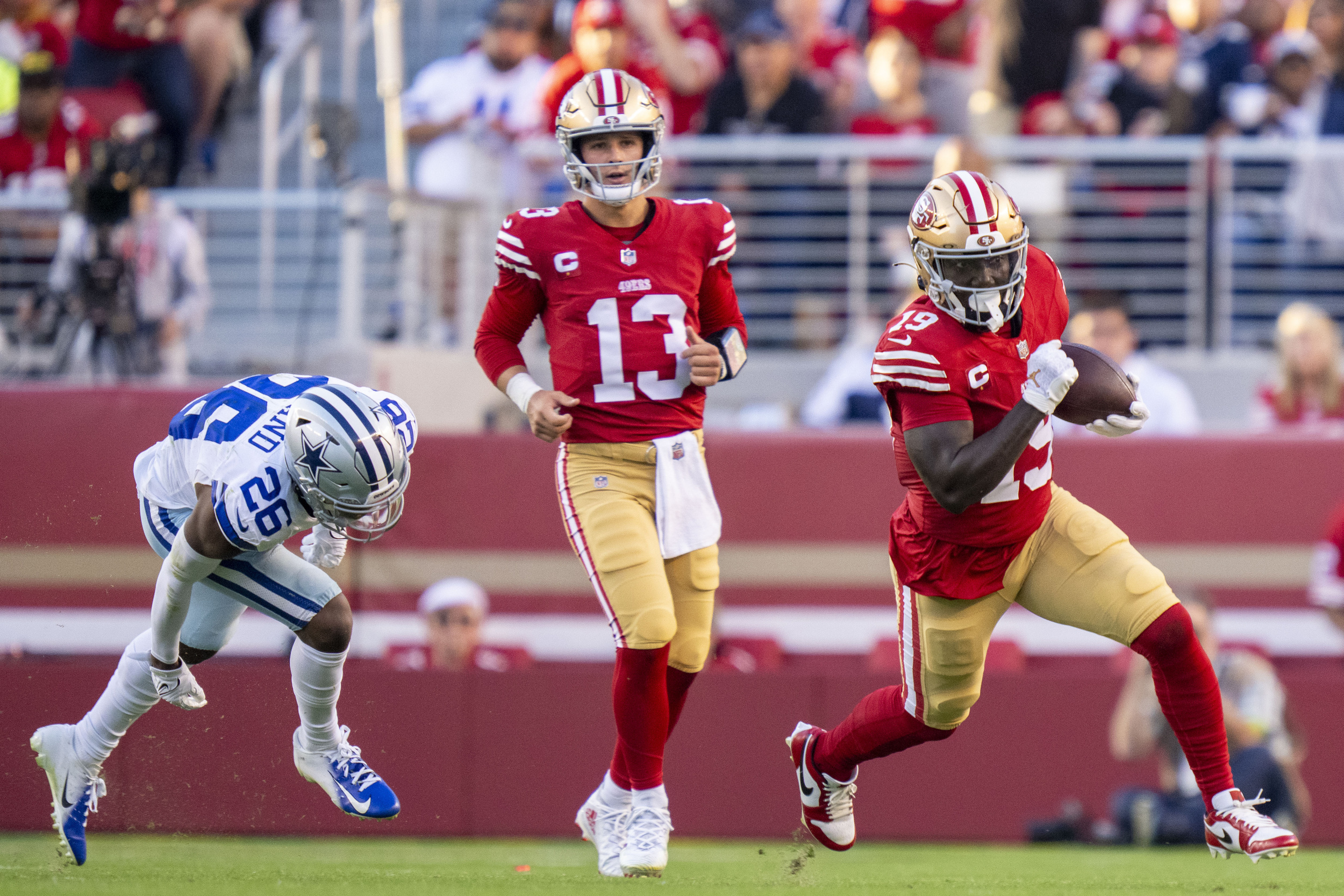 49ers WR Deebo Samuel Showers QB Brock Purdy With Praise For Leading ...