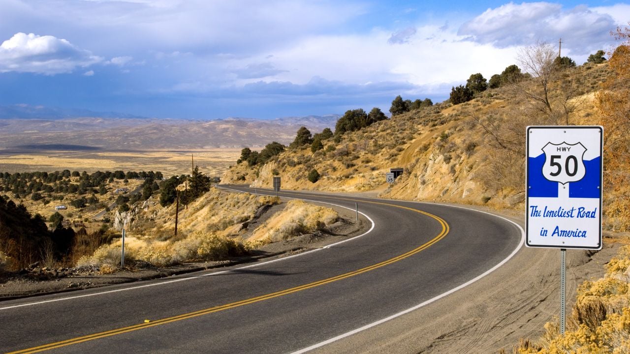 <p>If spooky vibes are your thing (or you’re just feeling brave), look no further than the Loneliest Road. Officially known as U.S. Route 50, the forebodingly named road is a disturbingly remote 3,000 stretch of highway across the continental United States. </p><p>Travelers have described the stretch of highway from Lake Tahoe to Great Basin National Park as “eerily remote.” If you’re brave enough to make it through, Lake Tahoe and Arches National Park await you. </p>
