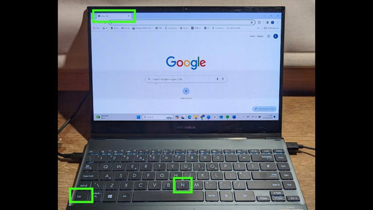  How to switch tabs in a web browser - Photo of a laptop with keys and browser tab highlighted