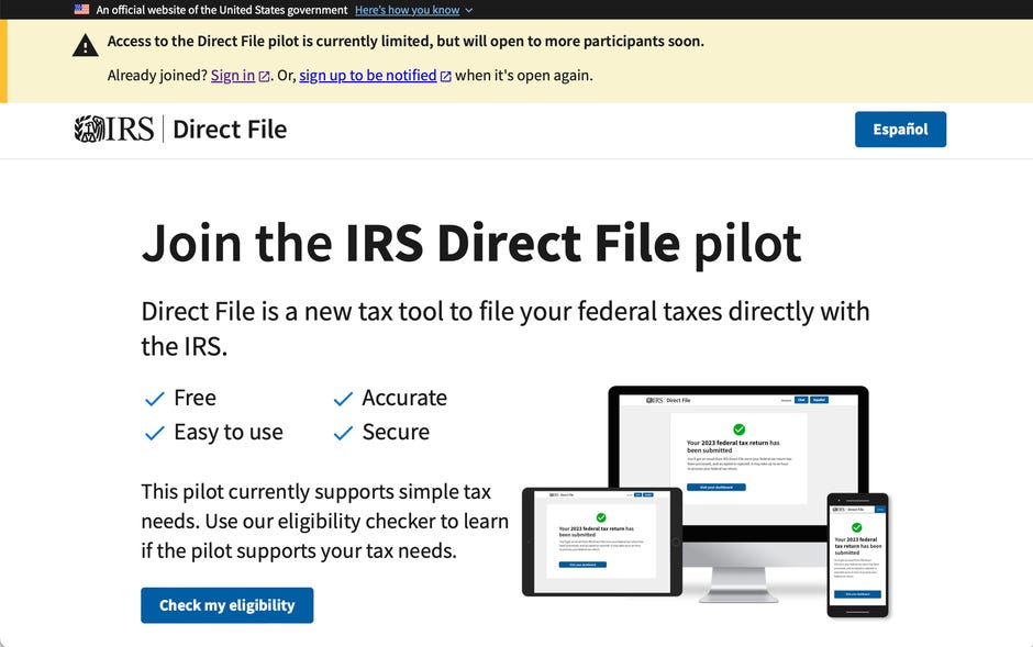 Tax Season 2024: IRS Opens Direct File Pilot. Check If You Can File ...