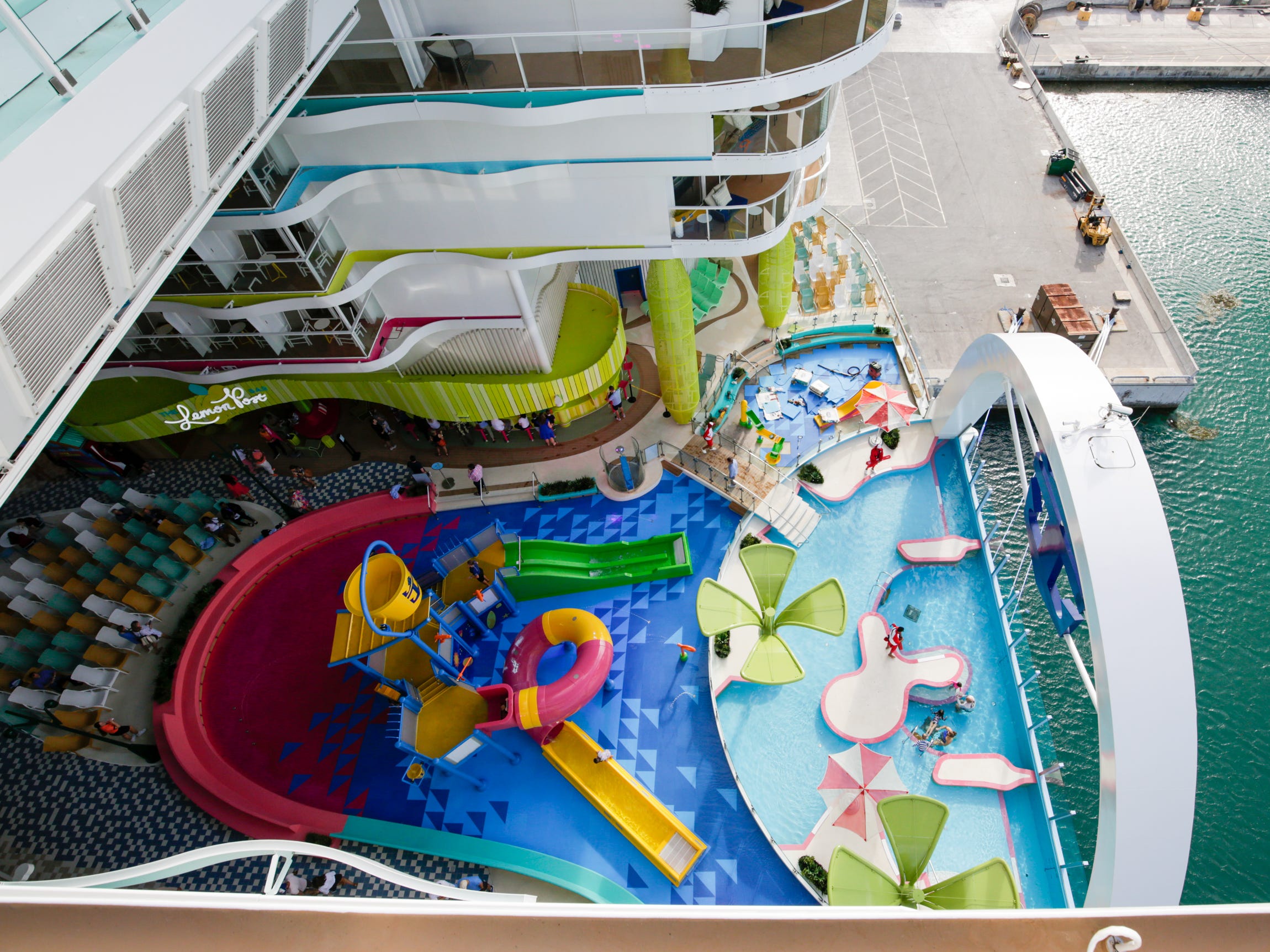 <p>Surfside was designed for families with children six years old and younger.</p><p>This colorful getaway — complete with a giant pink flamingo and an eclectic carousel — is where the youngest guests can seek out daytime romps around the water playground and nighttime story readings.</p>