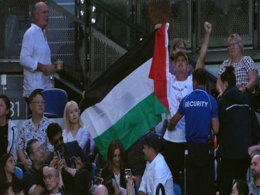 australian open 2024: women's final disrupted briefly by pro-palestine protests