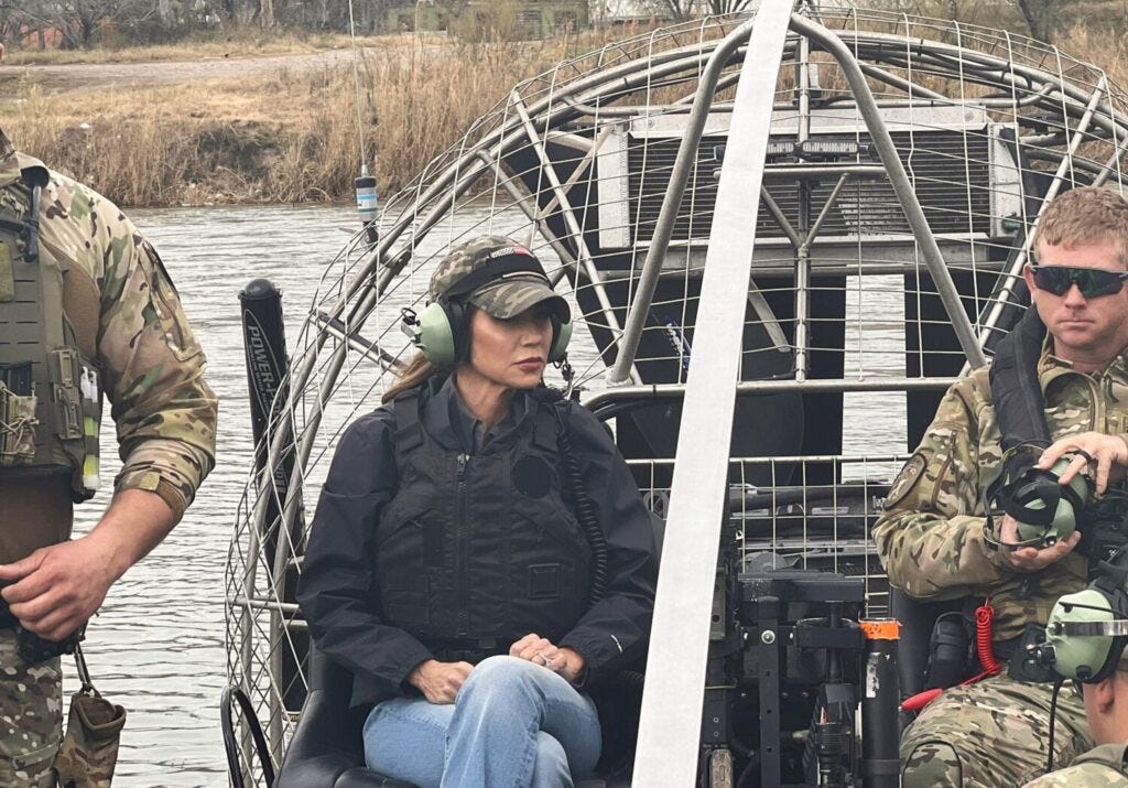 noem makes another visit to texas-mexico border