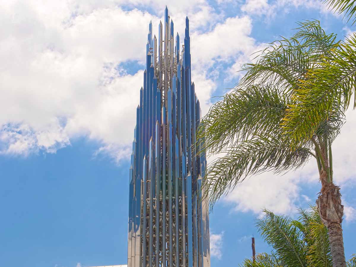 <p>The iconic Crystal Cathedral in Garden Grove, California, is a monumental Christian attraction. Designed by Philip Johnson, its striking glass structure reflects a harmonious blend of modernity and spirituality. Home to the vibrant Christ Cathedral, it welcomes visitors with open arms, offering a unique experience within its luminous sanctuary.</p>