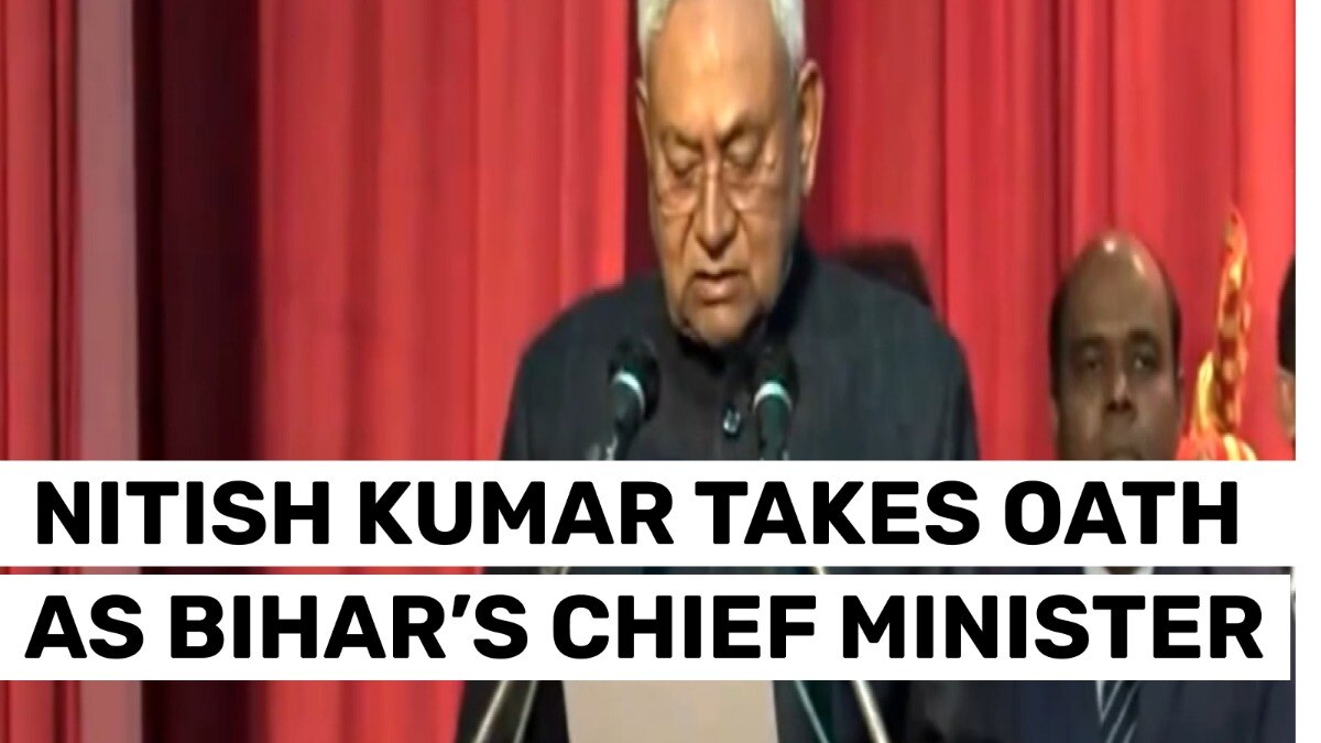 Watch: Nitish Kumar Takes Oath As Bihar Chief Minister For 9th Time