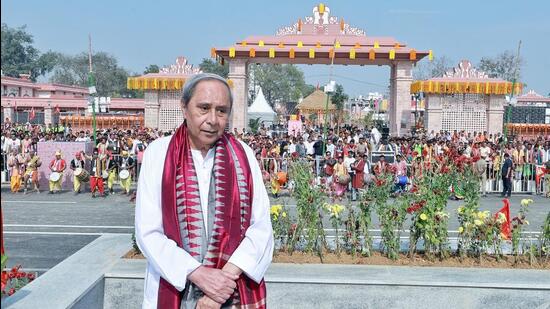 Naveen Patnaik Inaugurates Re-deveoped Saraswati Temple In Sambalpur