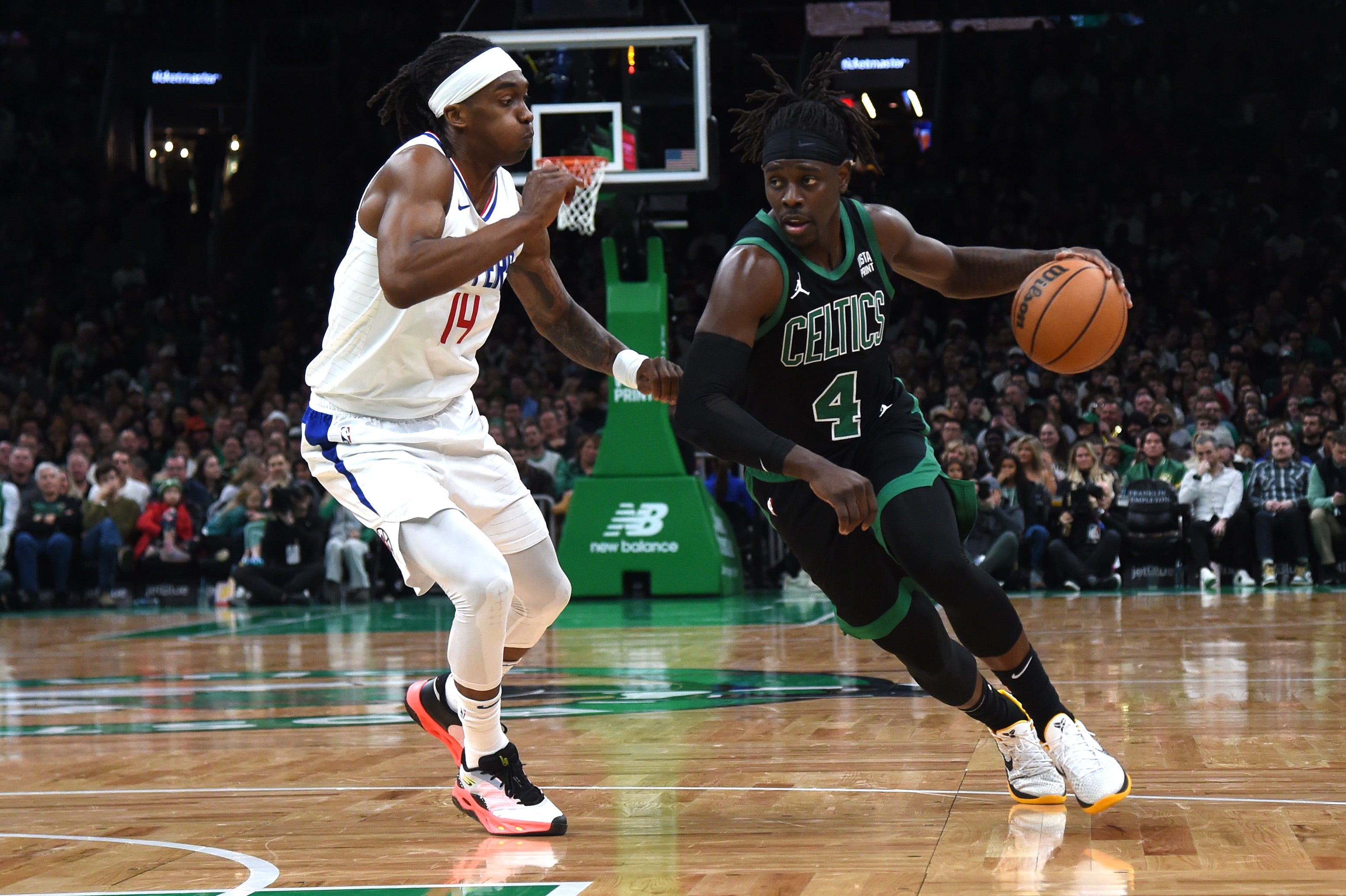 Boston's Jrue Holiday Reacts To The Celtics' Blowout Loss To The Los ...