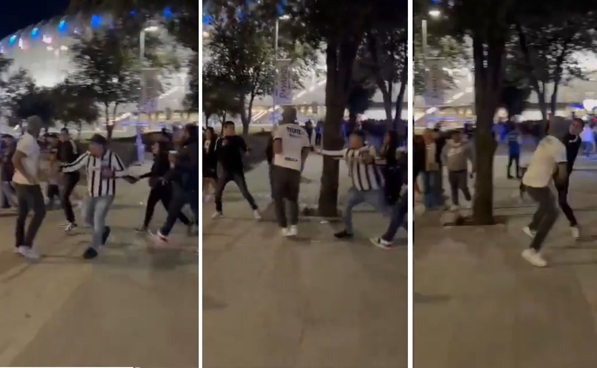 el video que demuestra que la violencia en la liga mx sigue: aficionados de rayados se golpean entre ellos