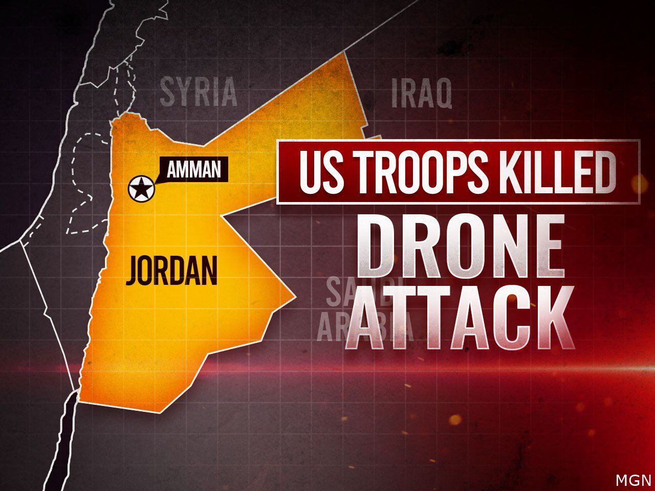 3 U.S. Soldiers Killed, 25 Injured In Drone Attack In Jordan