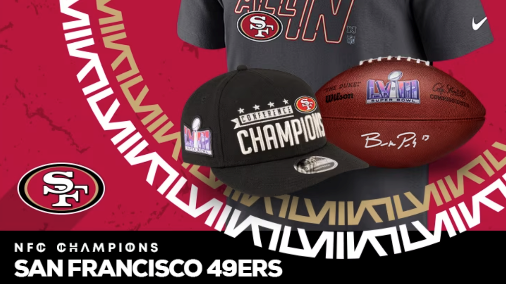 49ers Super Bowl gear on sale with free shipping Fanatics coupon code