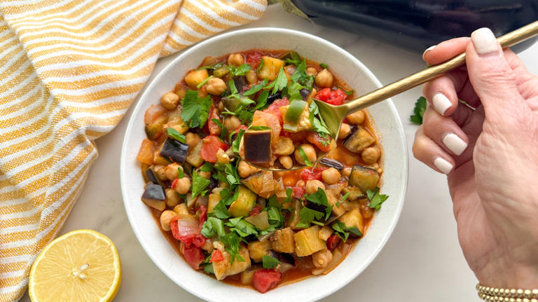 Spicy Harissa Eggplant Stew Recipe