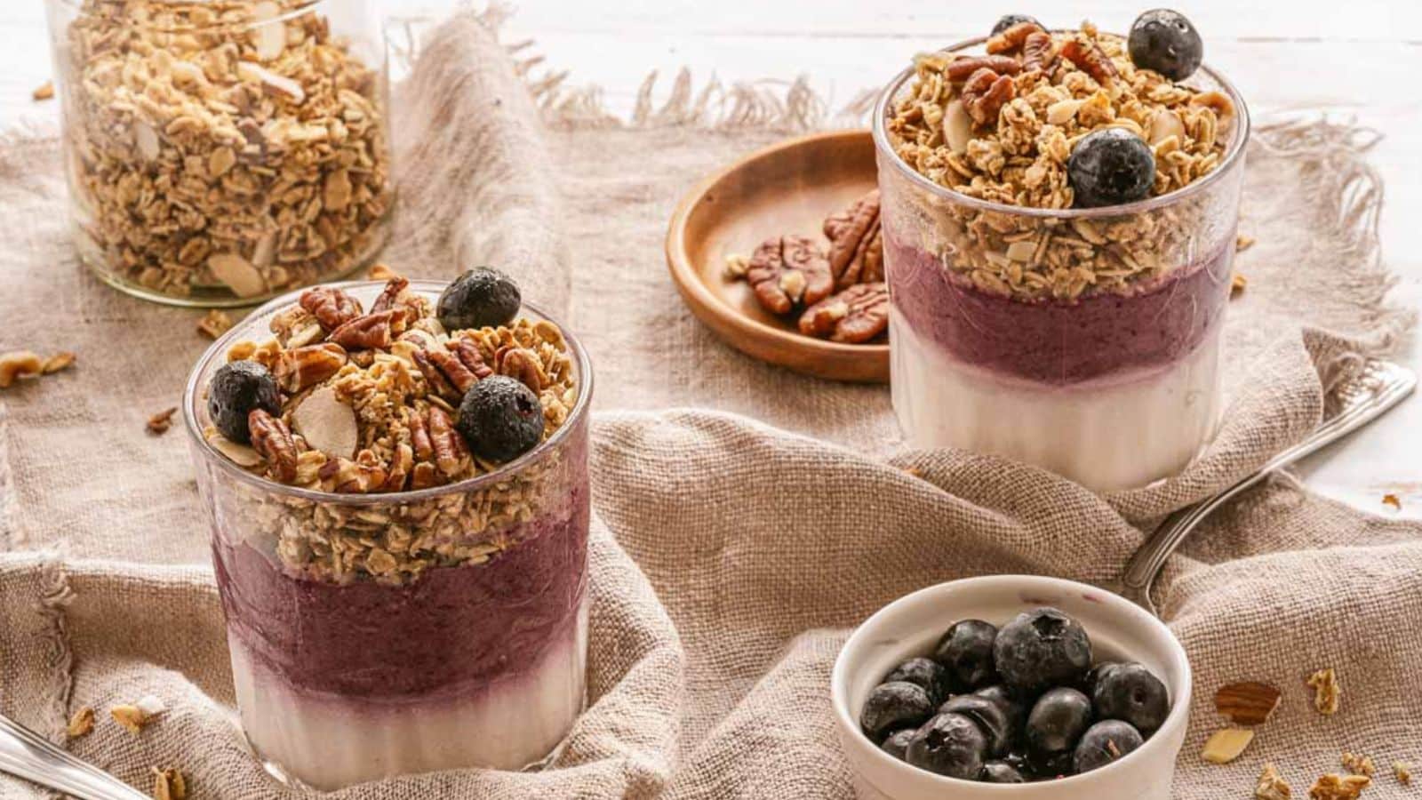 <p>Start your morning with a parfait that’s as easy to make as it is delicious. Layer creamy yogurt with crunchy granola and a drizzle of honey for a satisfying breakfast. It’s a treat for the taste buds and packs a nutritional punch to keep you going. <br><strong>Get the Recipe: </strong><a href="https://twocityvegans.com/vegan-breakfast-parfait/?utm_source=msn&utm_medium=page&utm_campaign=msn" rel="noopener">Breakfast Parfait with Yogurt & Granola</a></p>