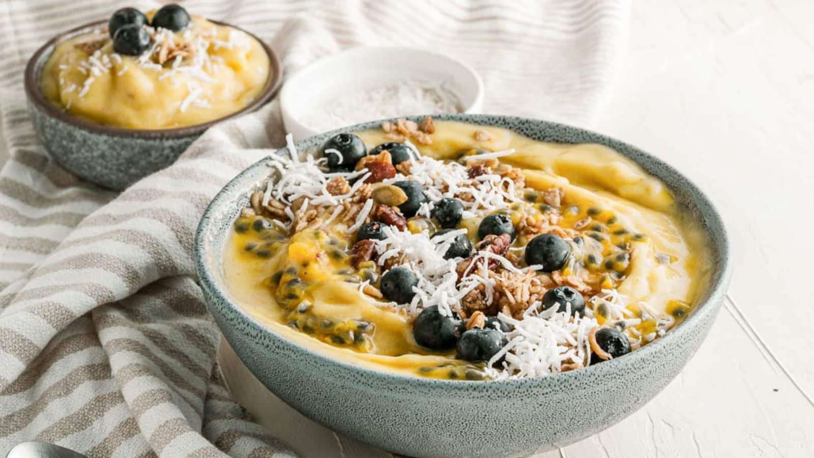 <p>Brighten up your morning with a mango banana smoothie bowl. It’s a refreshing blend of fruits, topped with seeds and nuts for extra crunch and nutrition. This bowl is a feast for the eyes and fills you up with goodness. It’s the ideal quick fix for a busy morning.<br><strong>Get the Recipe: </strong><a href="https://twocityvegans.com/mango-banana-smoothie-bowl/?utm_source=msn&utm_medium=page&utm_campaign=msn" rel="noopener">Mango Banana Smoothie Bowl</a></p>