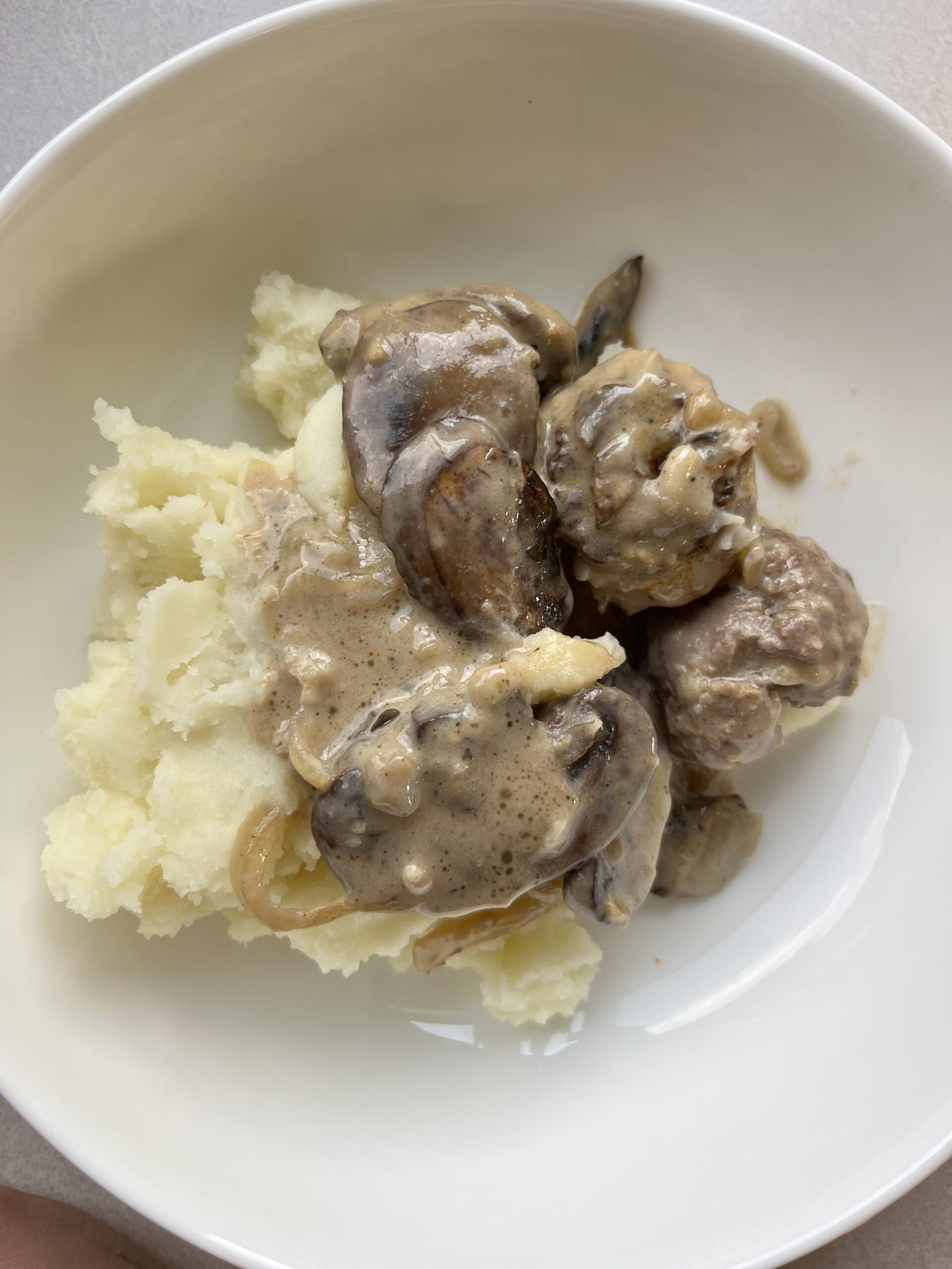 Meatballs With Creamy Mushroom Sauce Recipe