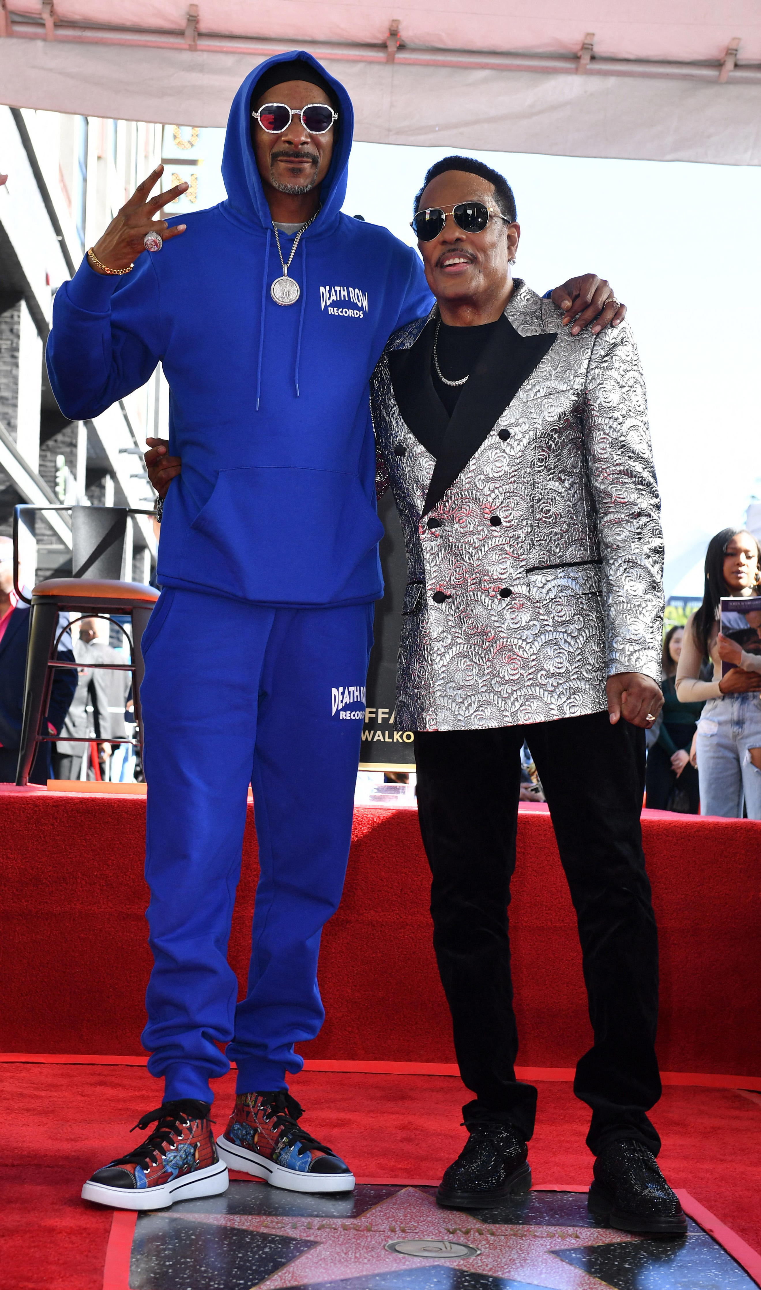 Wilson poses with Snoop Dogg during his Hollywood Walk of Fame ceremony on Jan. 29, 2024.