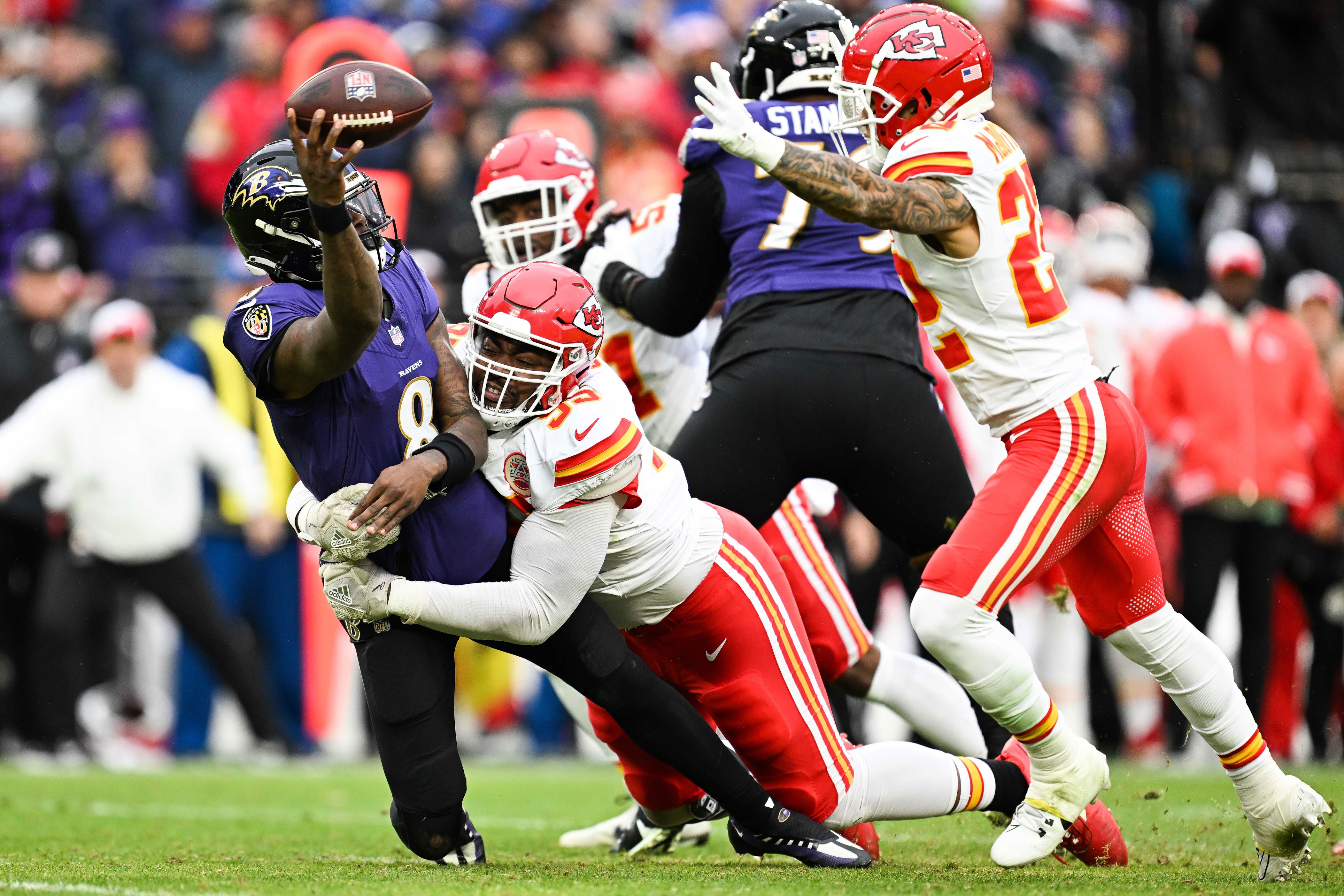 The best pictures of Lamar Jackson from the Ravens vs. Chiefs AFC ...