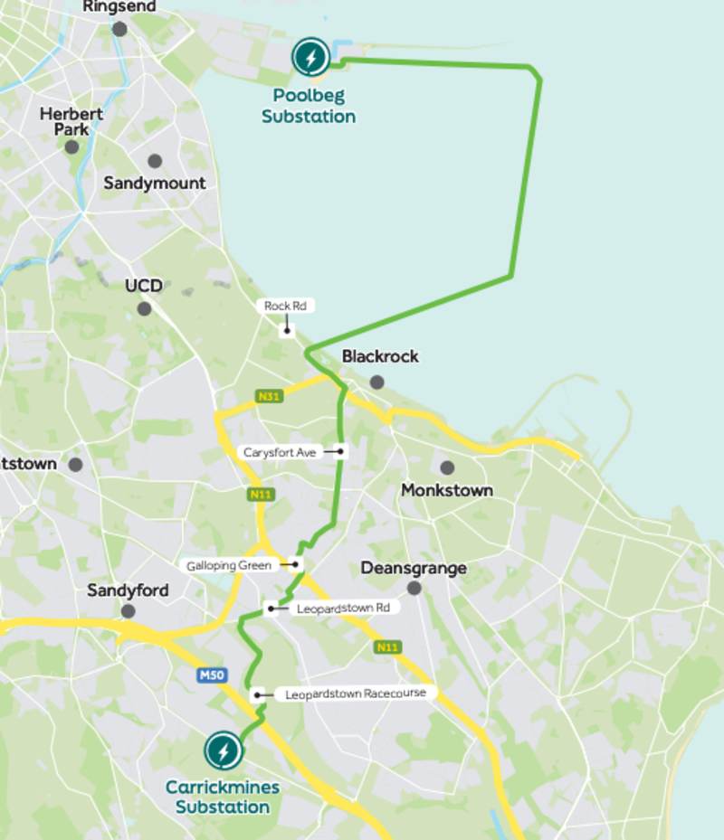 routes of 3 major underground electricity cables in dublin revealed