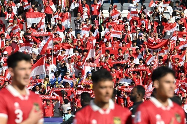 piala asia u23 2024: tiket indonesia vs qatar habis, 4.000 fan garuda meramaikan
