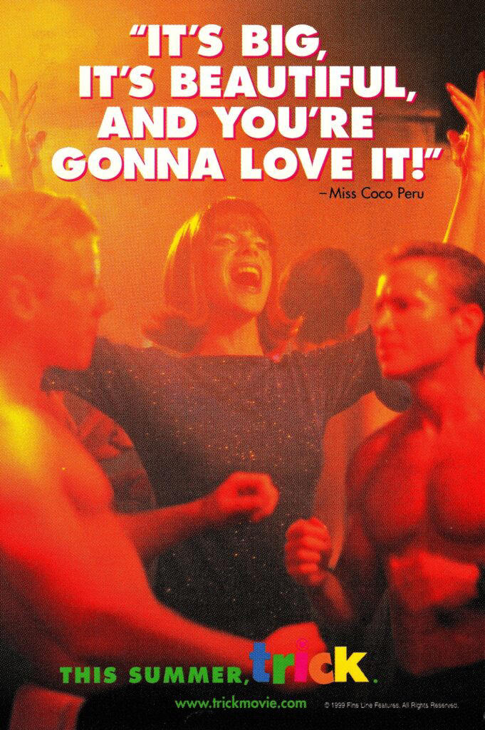 Miss Coco Peru appears on a poster for the 1999 gay romantic comedy 'Trick'. Fine Line Features
