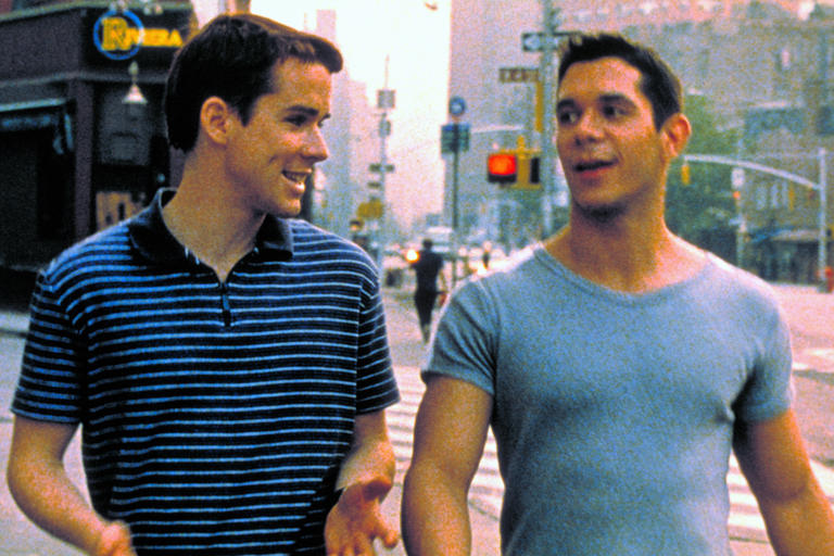 Christian Campbell and John Paul Pitoc star in the 1999 gay romantic comedy ‘Trick’. Fine Line Features