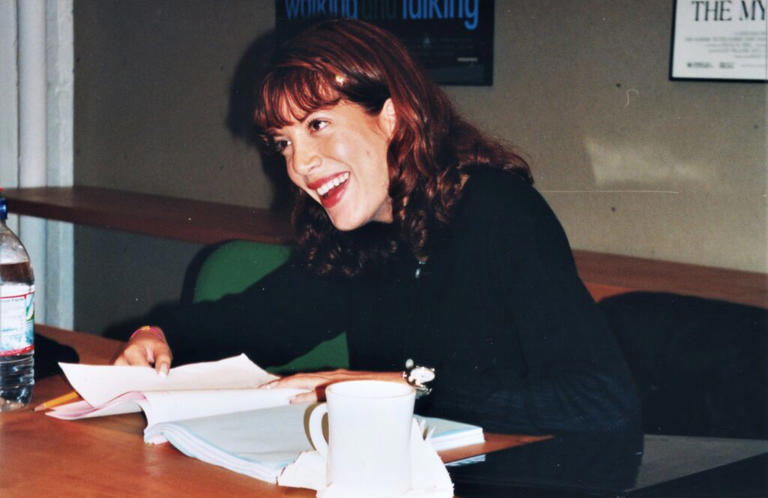 Tori Spelling plays Katherine during a table read for the 1999 gay romantic comedy 'Trick'. Courtesy of Jim Fall