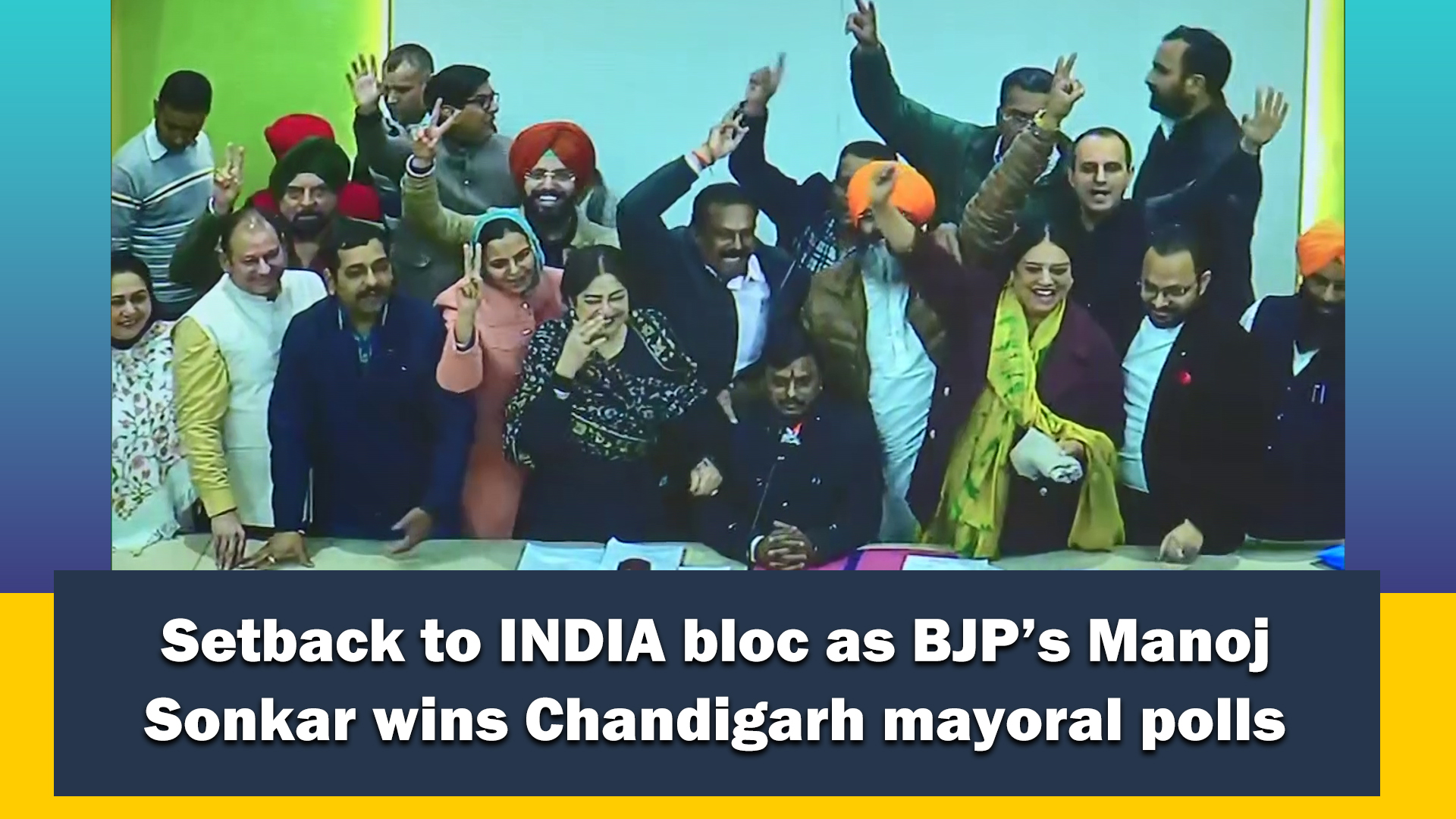 Setback To INDIA Bloc As BJP’s Manoj Sonkar Wins Chandigarh Mayoral Polls