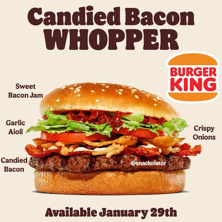 Burger King adds ‘Candied Bacon Whopper’ to its menu