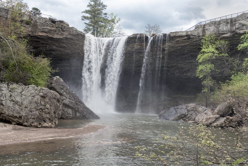 <p>Along a trail that winds its way through the Black Creek ravine on Lookout Mountain you'll find <a class="SWhtmlLink" href="http://www.noccalulafallspark.com/" rel="noopener noreferrer">Noccalula Falls</a>, a 90-foot gushing waterfall named after a Cherokee princess. It's said that Noccalula, daughter of the tribe's chief, ended her life by jumping off the top of the falls on the day she was to marry the man her father had forced her to be with after he exiled her true love. Find <a class="SWhtmlLink" href="https://www.rd.com/list/most-beautiful-waterfalls-every-state/">the most gorgeous waterfall in your state</a>.</p>