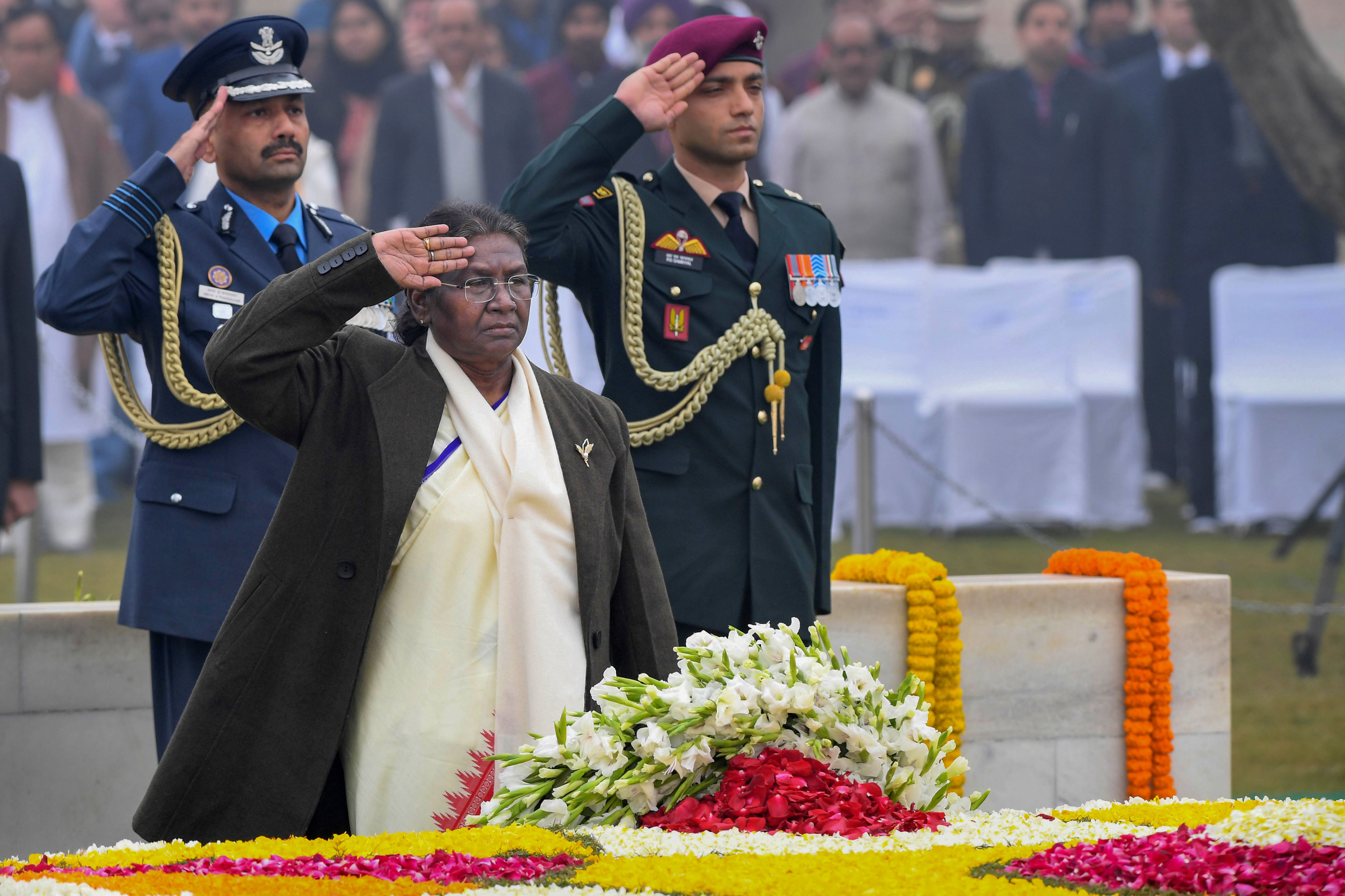 President Murmu, PM Modi Pay Homage To Mahatma Gandhi On Death Anniversary