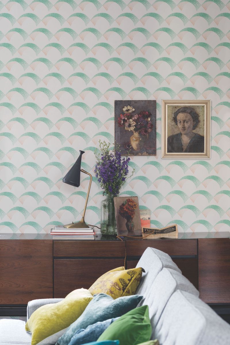 <p>Soft and gentle, this beautifully tactile scallop design gently dances across the length of the paper, creating an inherently sophisticated feel in a living room environment.</p><p><em>Pictured: Arcade BP 5305, <a href="https://www.farrow-ball.com/wallpaper/arcade">Farrow & Ball</a></em></p>