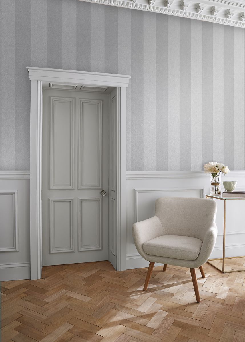 <p>Stripes never fail to please and are a timeless choice. Stripes work well in all rooms but are particularly good if you have low living room ceilings as they give the illusion of making the room look taller.</p><p><em>Top Tip:</em> Stripes look good teamed with panelling and if you are yearning for the <em><a href="https://www.housebeautiful.com/uk/decorate/looks/g35211288/bridgerton-regencycore-homeware/">Bridgerton</a></em> look, they aren’t called a Regency Stripe for nothing!</p><p><em>Pictured: Heritage Stripe in Grey, <a href="https://www.grahambrown.com/uk/heritage-stripe-grey-wallpaper/107590-master.html">Graham & Brown</a></em></p>