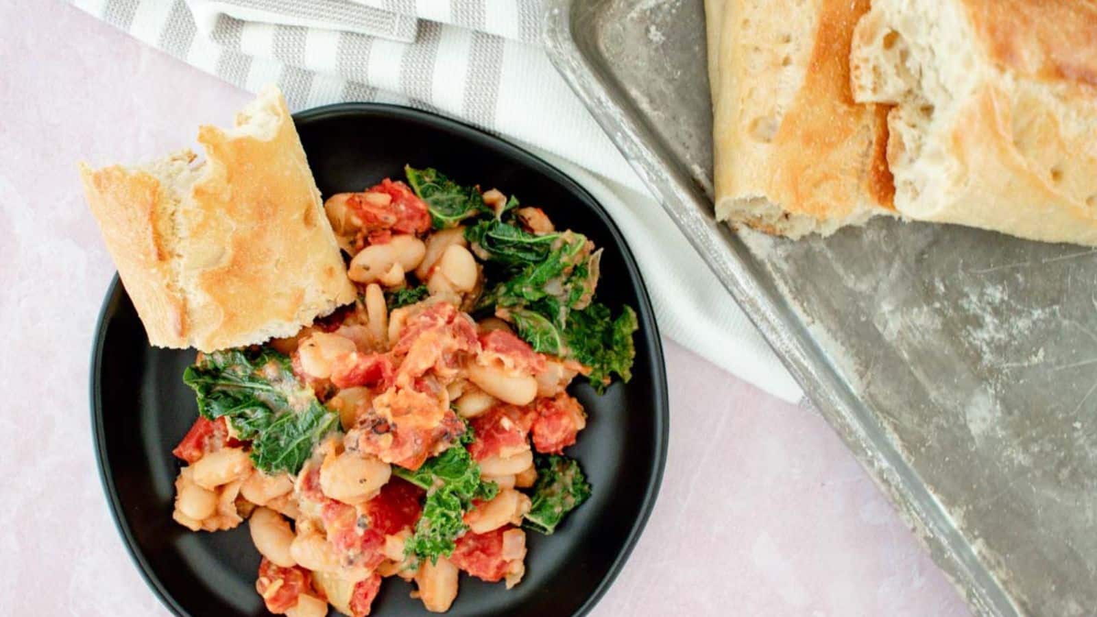 <p>Experience a trip to Italy right on your plate! The highlight of our Tuscan White Bean Skillet is a unique addition – liquid smoke, bringing a dash of Italian authenticity and a world of flavor you won’t forget.<br><strong>Get the Recipe: </strong><a href="https://twocityvegans.com/tuscan-white-bean-skillet-with-kale/?utm_source=msn&utm_medium=page&utm_campaign=msn" rel="noopener">Tuscan White Bean Skillet with Kale</a></p>