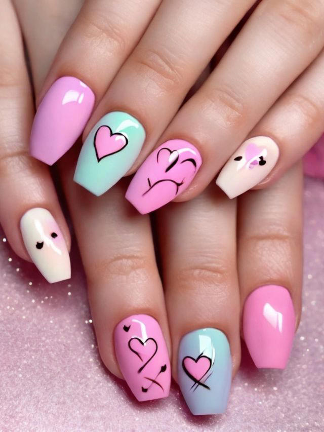 65+ Cute Valentines Acrylic Nail Ideas and Designs (2024)