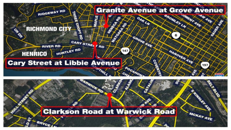 Three Richmond intersections getting new traffic signals in February ...