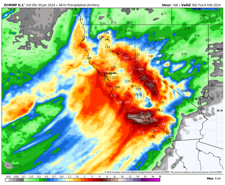 Back-to-back atmospheric rivers will hit the West Coast this week