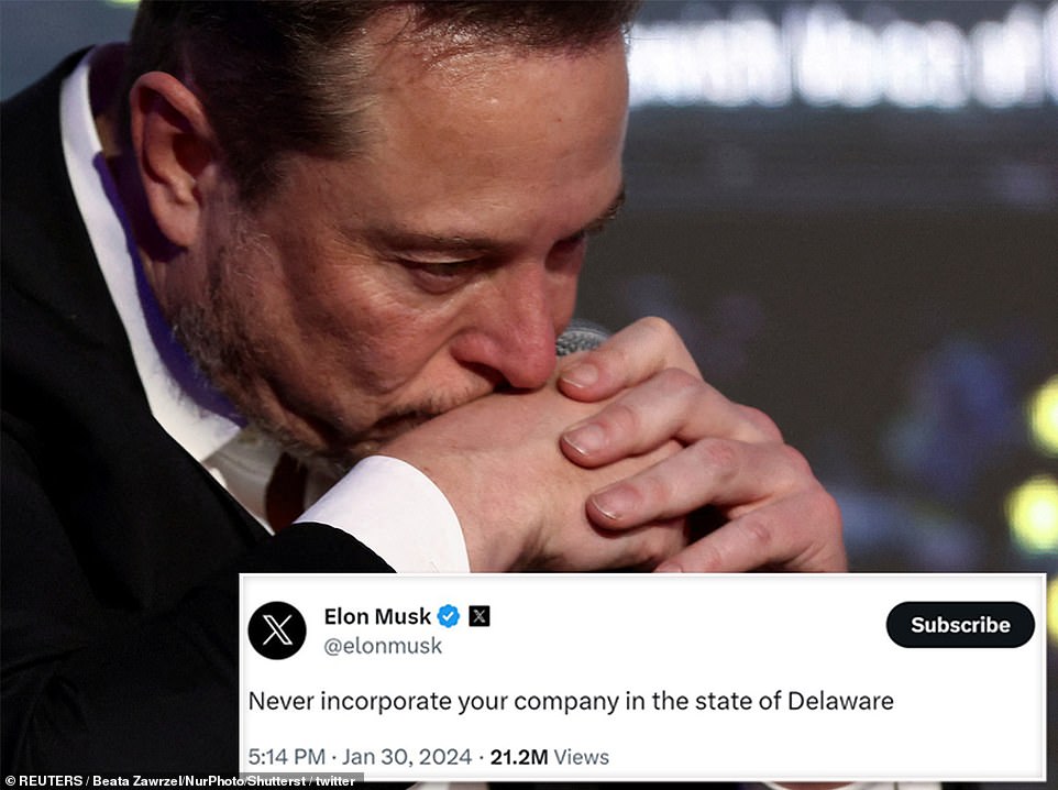 Musk's $55B Pay Package At Tesla Is Struck Down By Delaware Judge