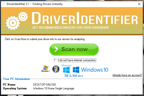 Marque a opção I don’t have a internet connection para gerar uma lista em formato HTML