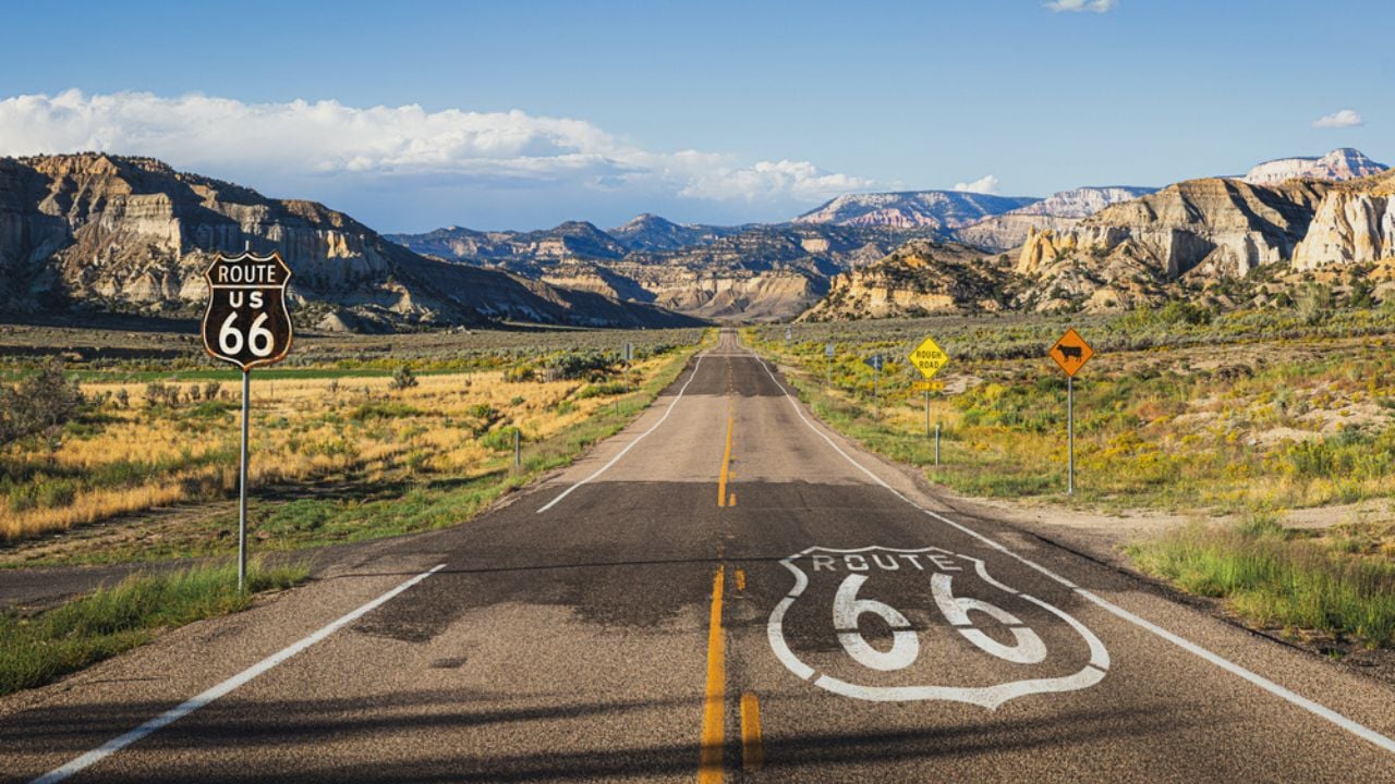 <p>You can’t get much more all-American than riding motorcycles. But if you’re looking to take it up a notch, grab your bike and hop on Route 66. Running from coast to coast of the continental U.S., Route 66 has been a favorite destination for bikers worldwide. </p><p>No other road in the country offers as much sheer Americana as Route 66. The most common starting point also just so happens to be in California, making it a real route hub for bikers and travelers alike. </p>