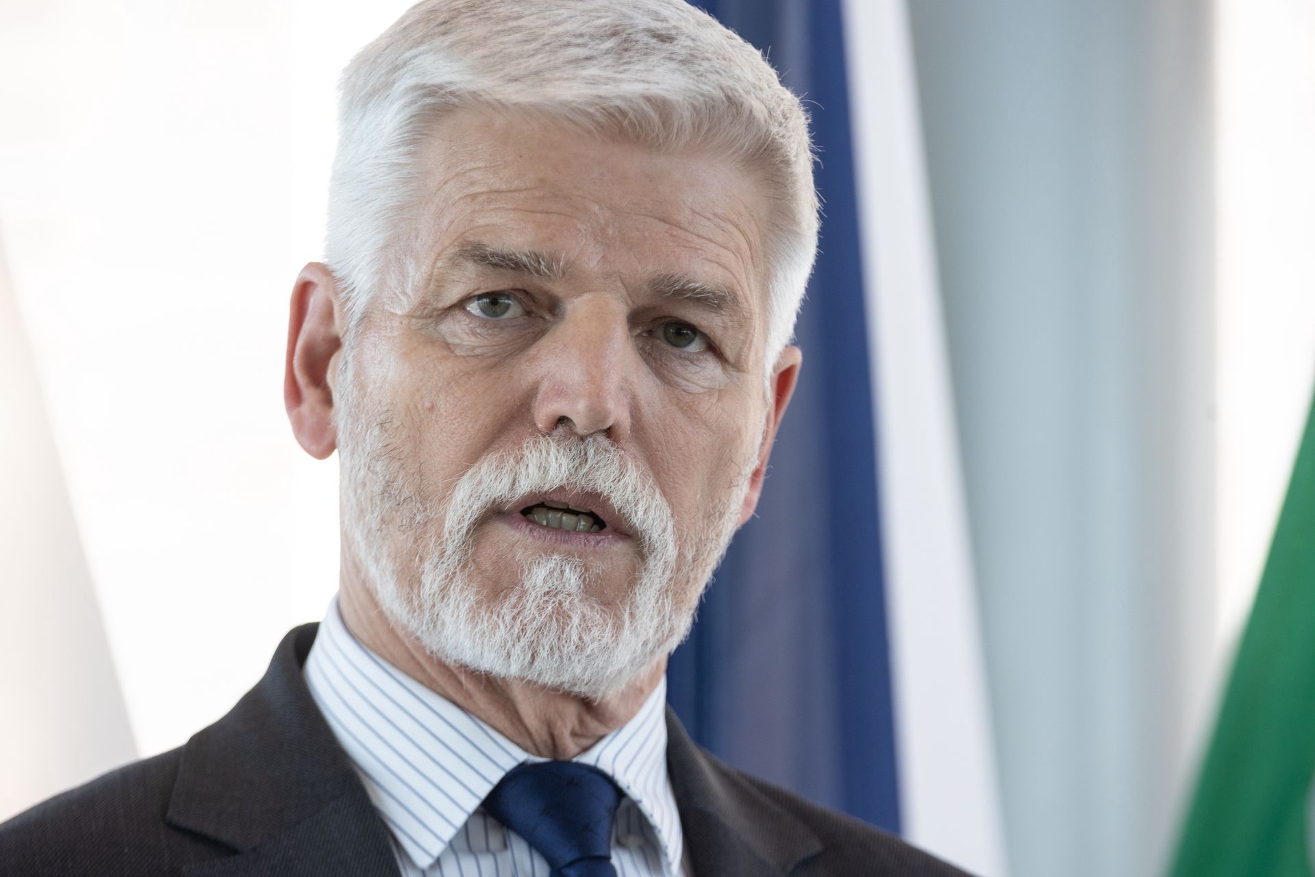 MILAN, ITALY - NOVEMBER 29: President of the Czech Republic Petr Pavel delivers a speech while attending the Italian-Czech Business Forum at Palazzo Regione Lombardia on November 29, 2023 in Milan, Italy. (Photo by Emanuele Cremaschi/Getty Images)