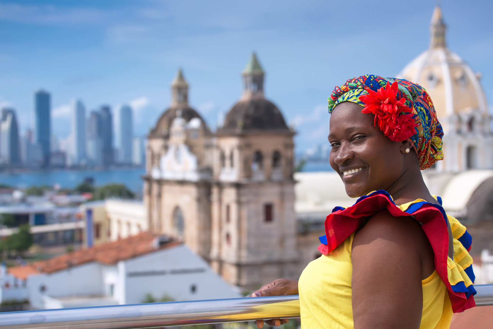 A UNESCO World Heritage Site, Cartagena blends modern and traditional features. Tourists can enjoy a stroll through the colorful streets of the walled city.
