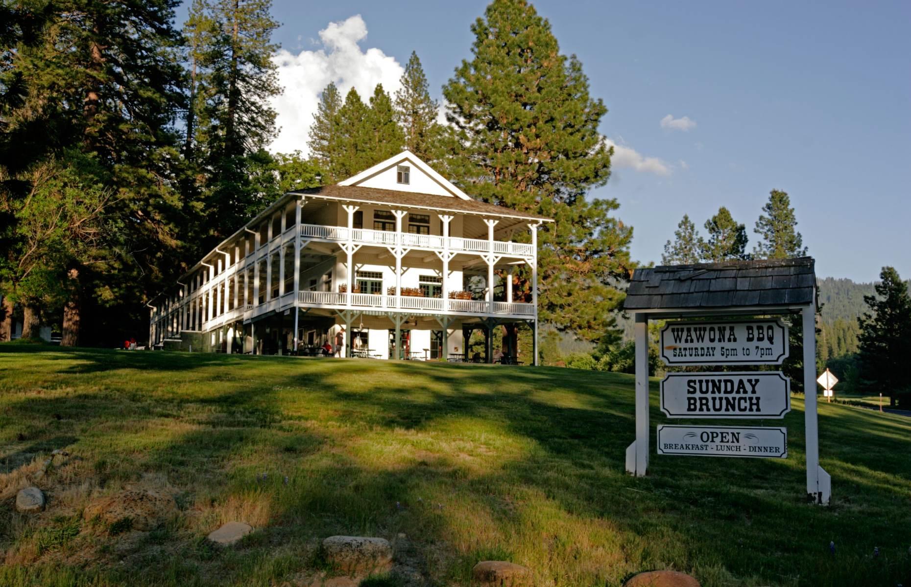 <p>One of the first accommodations in Yosemite National Park was the Wawona Hotel (pictured). The Victorian lodge still welcomes guests today and is a National Historic Landmark. It is remembered as one of the Golden State’s original mountain resort hotels – Teddy Roosevelt famously visited – and is one of the only original hotels in Yosemite still standing. The earliest structure on the site, a humble log cabin, was built in the mid-19th century by former gold prospector Galen Clark, who was the first guardian of the Yosemite Grant.</p>