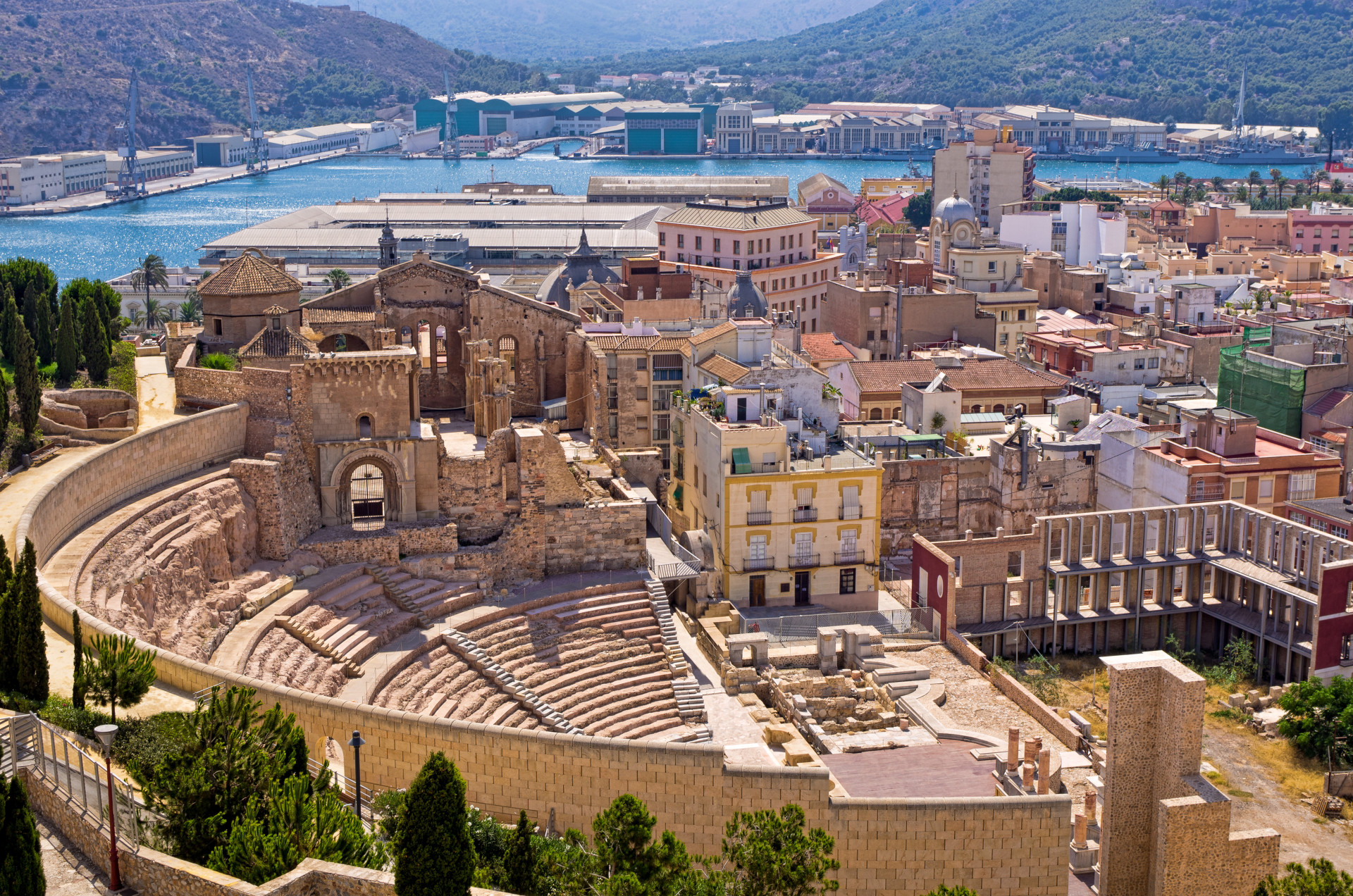 The Spanish Cartagena is located in the province of Murcia and the Roman amphitheater is one of its main tourist attractions.